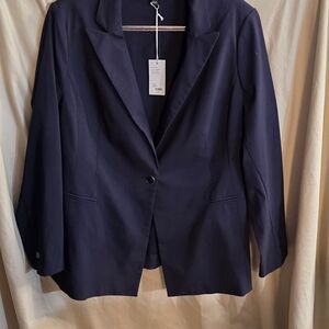 Classic Women's Navy Single-Button Blazer NWT 16